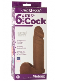 Насадка-мулат для трусиков Vac-U-Lock 6  ULTRASKYN Cock - 17,3 см. - Doc Johnson - купить с доставкой в Костроме