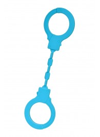 Голубые силиконовые наручники A-Toys без ключа - A-toys - купить с доставкой в Костроме