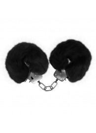 Черные меховые наручники Love с ключиками - Baile - купить с доставкой в Костроме