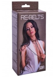 Коричневый поводок и чокер с кольцом Sofi - Rebelts - купить с доставкой в Костроме