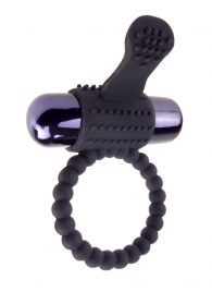 Черное эрекционное виброкольцо Vibrating Silicone Super Ring - Pipedream - в Костроме купить с доставкой