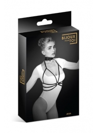 Черная упряжь на грудь Julia - Bijoux Pour Toi - купить с доставкой в Костроме