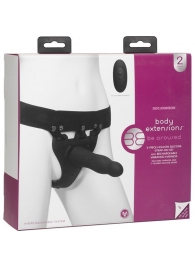 Черный полый вибрострапон Body Extensions BE Aroused - 17,78 см. - Doc Johnson - купить с доставкой в Костроме