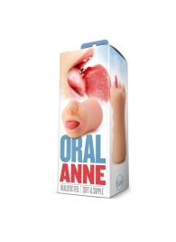 Телесный мастурбатор-ротик с язычком Oral Anne - Blush Novelties - в Костроме купить с доставкой