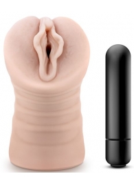 Телесный мастурбатор-вагина с вибропулей Ashley - Blush Novelties - в Костроме купить с доставкой