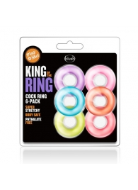 Набор из 6 эрекционных колец King of the Ring - Blush Novelties - в Костроме купить с доставкой