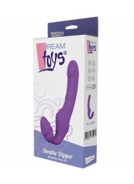 Фиолетовый безремневой вибрострапон DOUBLE DIPPER - Dream Toys - купить с доставкой в Костроме