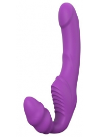 Фиолетовый безремневой вибрострапон DOUBLE DIPPER - Dream Toys - купить с доставкой в Костроме