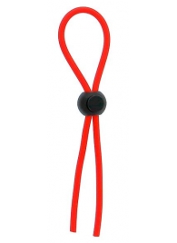 Красное эрекционное лассо с одной бусиной-утяжкой STRETCHY THIN LASSO - Dream Toys - в Костроме купить с доставкой