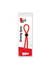 Красное эрекционное лассо с одной бусинкой-утяжкой STRETCHY THICK LASSO - Dream Toys - в Костроме купить с доставкой
