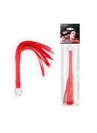 Красная плеть с рукоятью в оплетке - 28 см. - Notabu - купить с доставкой в Костроме