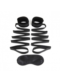 Чёрные манжеты для фиксации на кровати Bondage Bed Strap - Lux Fetish - купить с доставкой в Костроме