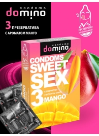 Презервативы для орального секса DOMINO Sweet Sex с ароматом манго - 3 шт. - Domino - купить с доставкой в Костроме