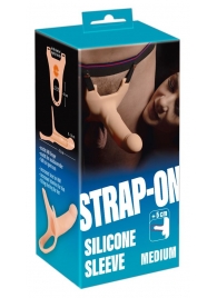 Силиконовый полый страпон на ремнях Silicone Strap-on - 16 см. - Orion - купить с доставкой в Костроме