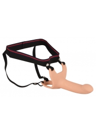 Силиконовый полый страпон на ремнях Silicone Strap-on - 16 см. - Orion - купить с доставкой в Костроме