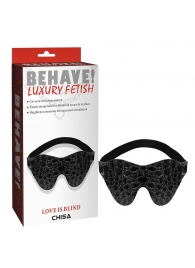 Черная маска на глаза Behave - Chisa - купить с доставкой в Костроме