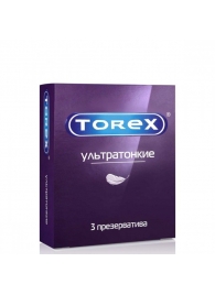 Презервативы Torex  Ультратонкие  - 3 шт. - Torex - купить с доставкой в Костроме