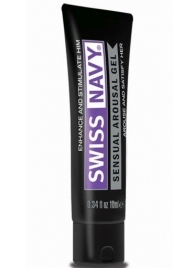 Возбуждающий гель-лубрикант на водной основе Sensual Arousal Lubricant - 10 мл. - Swiss navy - купить с доставкой в Костроме
