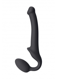 Черный безремневой страпон Silicone Bendable Strap-On S - Strap-on-me - купить с доставкой в Костроме
