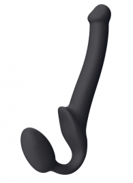 Черный безремневой страпон Silicone Bendable Strap-On S - Strap-on-me - купить с доставкой в Костроме