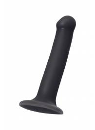 Черный фаллос на присоске Silicone Bendable Dildo M - 18 см. - Strap-on-me - купить с доставкой в Костроме