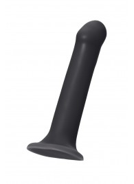 Черный фаллос на присоске Silicone Bendable Dildo L - 19 см. - Strap-on-me - купить с доставкой в Костроме