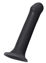 Черный фаллос на присоске Silicone Bendable Dildo XL - 20 см. - Strap-on-me - купить с доставкой в Костроме