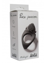 Черное эрекционное виброкольцо Pure Passion Midnight - Lola Games - в Костроме купить с доставкой