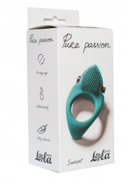 Зеленое эрекционное виброкольцо Pure Passion Sunset - Lola Games - в Костроме купить с доставкой