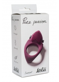 Бордовое эрекционное виброкольцо Pure Passion Sunset - Lola Games - в Костроме купить с доставкой