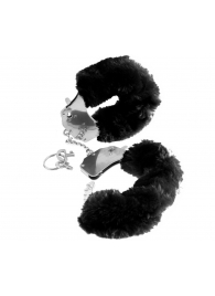 Металлические наручники Furry Love Cuffs с черным мехом - Pipedream - купить с доставкой в Костроме
