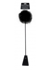 Черный стек Feather Crop с пуховкой на конце - 53,3 см. - Pipedream - купить с доставкой в Костроме