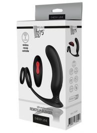 Черный массажер простаты REMOTE P-PLEASER - Dream Toys - в Костроме купить с доставкой