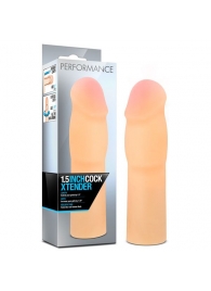 Телесная насадка-удлинитель на пенис PERFORMANCE 1.5INCH COCK XTENDER - 16 см. - Blush Novelties - в Костроме купить с доставкой