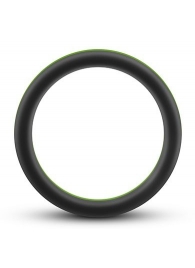 Черно-зеленое эрекционное кольцо Silicone Go Pro Cock Ring - Blush Novelties - в Костроме купить с доставкой