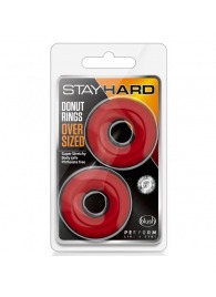 Набор из 2 красных эрекционных колец DONUT RINGS OVERSIZED - Blush Novelties - в Костроме купить с доставкой