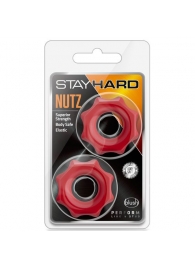 Набор из 2 красных фигурных эрекционных колец NUTZ - Blush Novelties - в Костроме купить с доставкой