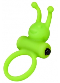 Зеленое эрекционное виброкольцо на пенис Cock Ring - A-toys - в Костроме купить с доставкой