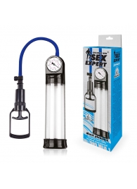 Прозрачная вакуумная помпа Sex Expert с манометром - Sex Expert - в Костроме купить с доставкой