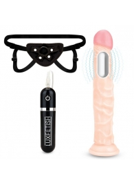 Регулируемые трусики с вибрирующей насадкой - 21 см. - Lux Fetish - купить с доставкой в Костроме