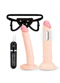 Регулируемые трусики с 2 насадками - 16 и 15 см. - Lux Fetish - купить с доставкой в Костроме