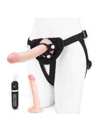 Регулируемые трусики с 2 насадками - 16 и 15 см. - Lux Fetish - купить с доставкой в Костроме