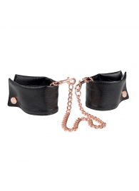 Черные мягкие наручники Entice French Cuffs с цепью - California Exotic Novelties - купить с доставкой в Костроме