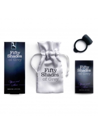 Темно-серое эрекционное кольцо Vibrating Love Ring с вибрацией - Fifty Shades of Grey - в Костроме купить с доставкой