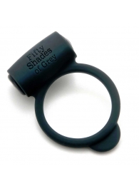 Темно-серое эрекционное кольцо Vibrating Love Ring с вибрацией - Fifty Shades of Grey - в Костроме купить с доставкой