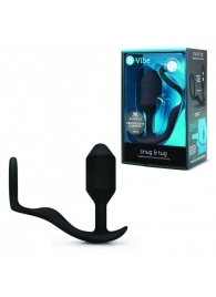 Черное эрекционное кольцо с анальным плагом Snug   Tug - b-Vibe - в Костроме купить с доставкой