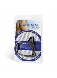 Стимулятор простаты с фиксацией эрекционным кольцом Prostate Gear - BlueLine - в Костроме купить с доставкой
