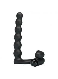Черная насадка для двойной стимуляции Hercules Penis Sheath III - 15,3 см. - Baile - купить с доставкой в Костроме