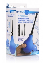 Анальный душ с 3 насадками Premium One-way Valve Anal Douche Set - XR Brands - купить с доставкой в Костроме