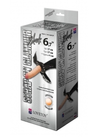 Пояс-трусики с насадкой Glamour - 17 см. - LOVETOY (А-Полимер) - купить с доставкой в Костроме